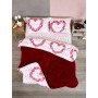 ETE HOMETEX ÇİFT KİŞİLİK LÜX WELSOFT YORGAN 195X215CM LOVE BORDO 8696474231946